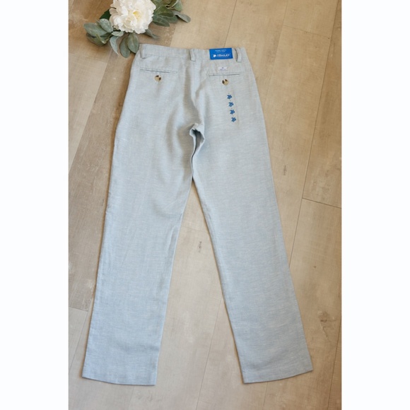 Boys Linen Pants Light Blue J Bailey Flat Front Dressy Slack Portrait Vacation - Picture 2 of 6
